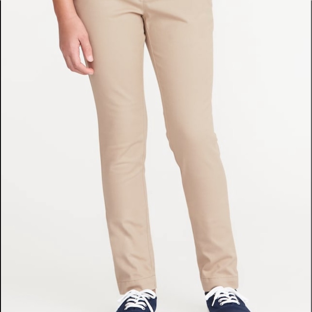 Old navy set of 2 skinny stretch girls uniform pants.